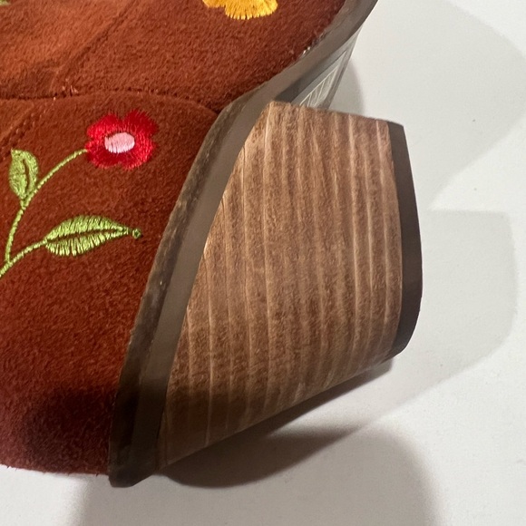Dingo Flower Power Suede Embroidered Western Boots Womens Size 9.5 NEW! - Picture 11 of 13
